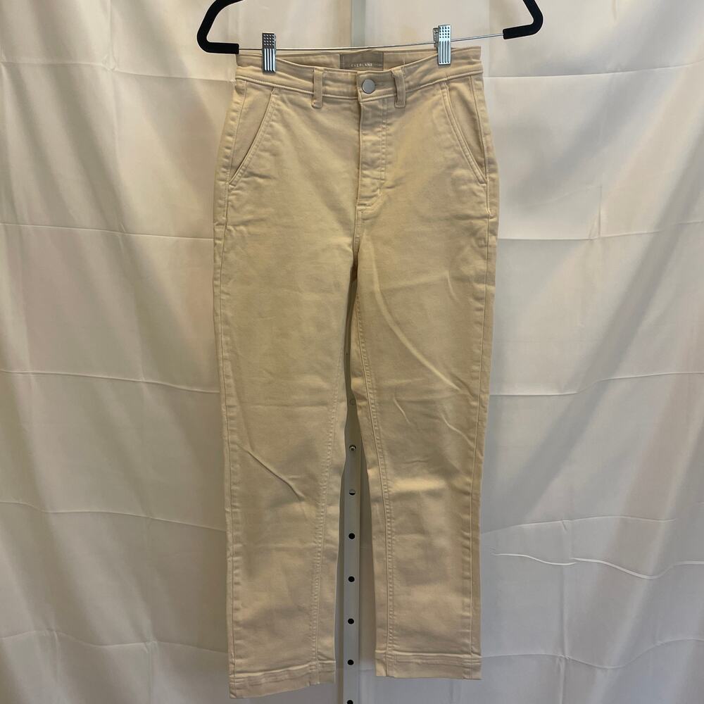 Everlane Denim - The Slim Leg Crop - Womens Size 0 - Cream